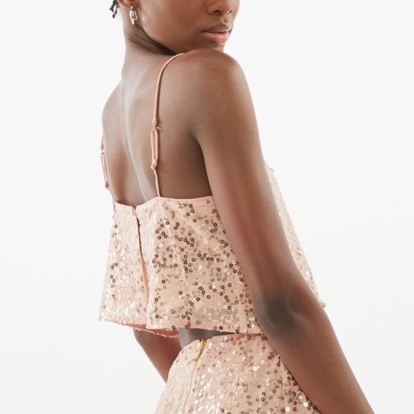 UO Sequinned Crop Top - Picture 3 of 4